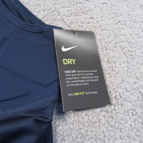 Nike Pro Men’s Sleeveless Padded Football Top 3XL Navy White Vapor Speed 2 Shirt - Picture 5 of 13